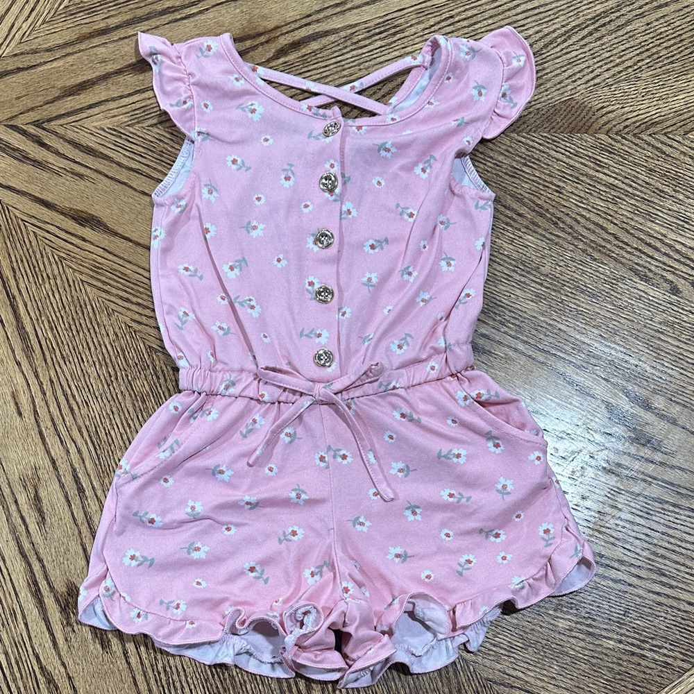 Limited Too Pink Daisy Kids Romper